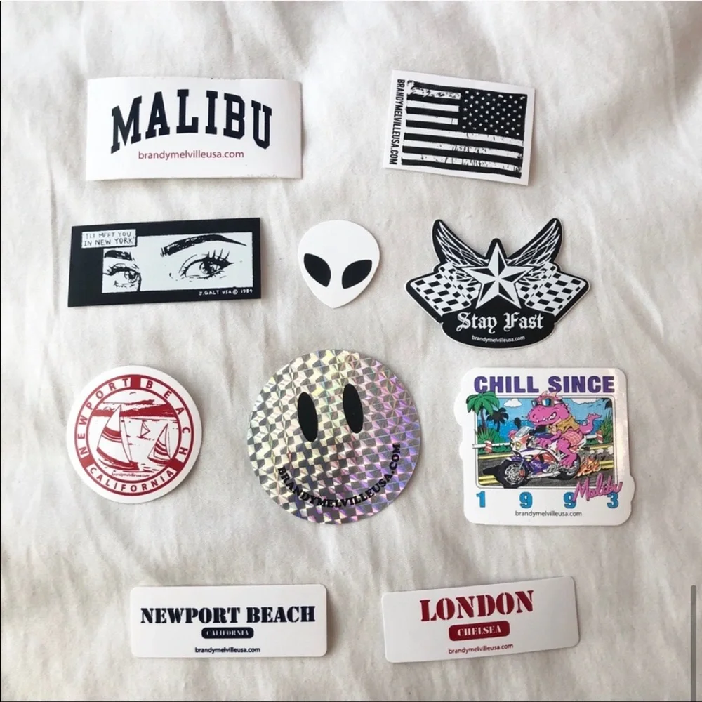 BRANDY MELVILLE STICKERS VSCO Laptop phone case cute y2k 2000’s bundle rare cute - Picture 10 of 11